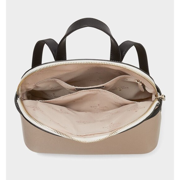 New Kate Spade Staci Saffiano Leather Dome Backpack Warm Beige Multi - Picture 4 of 4